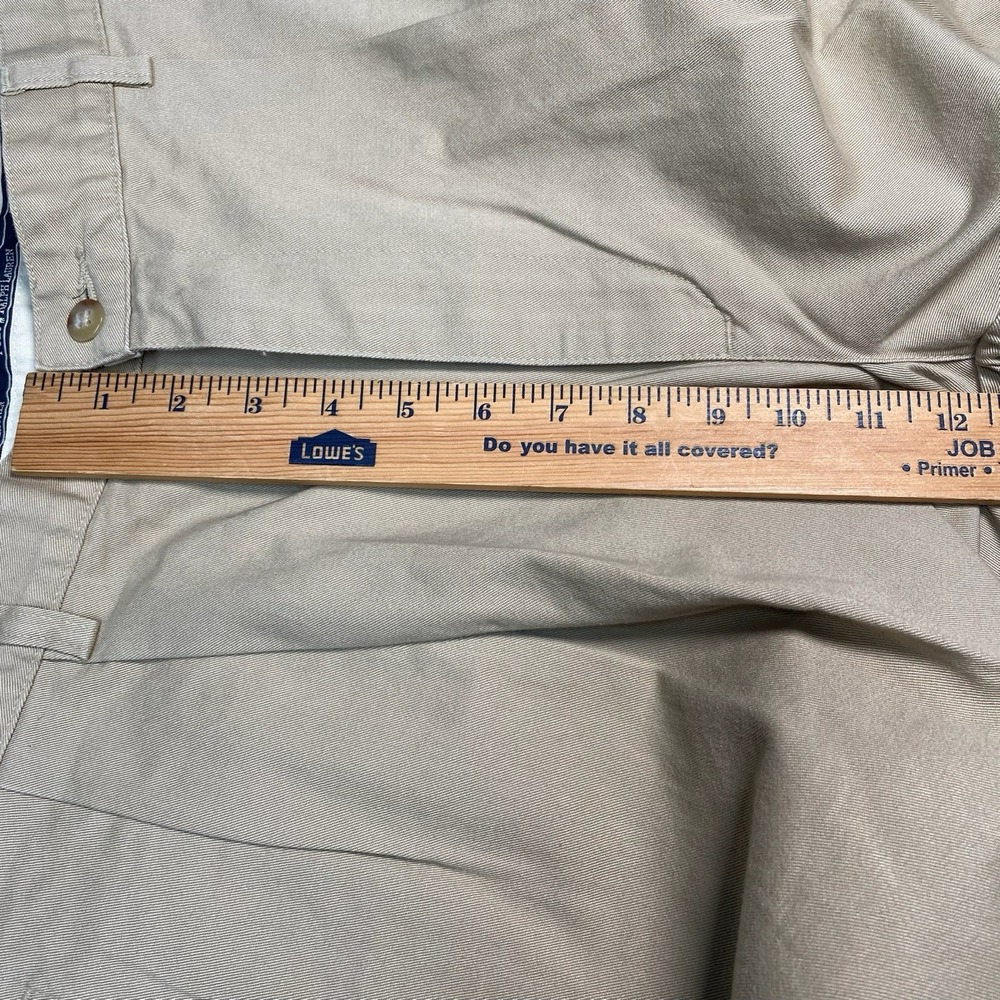NEW 90s Polo Ralph Lauren Hammond Pants 34x36 Cuffed Mens Pleated Classic Beige - Picture 5 of 15